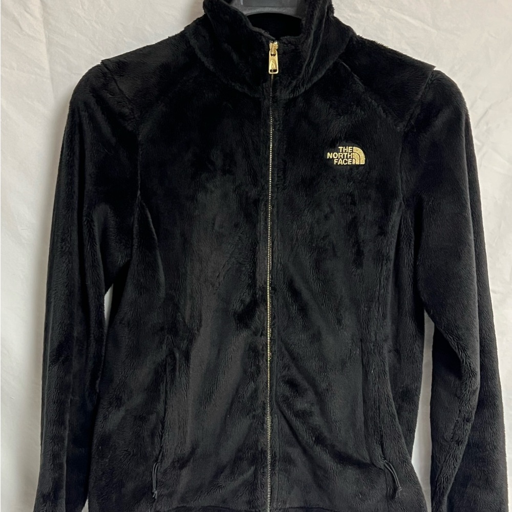 The North Face Women’s Black Osito Fleece Jacket with Gold Logo - Picture 3 of 7